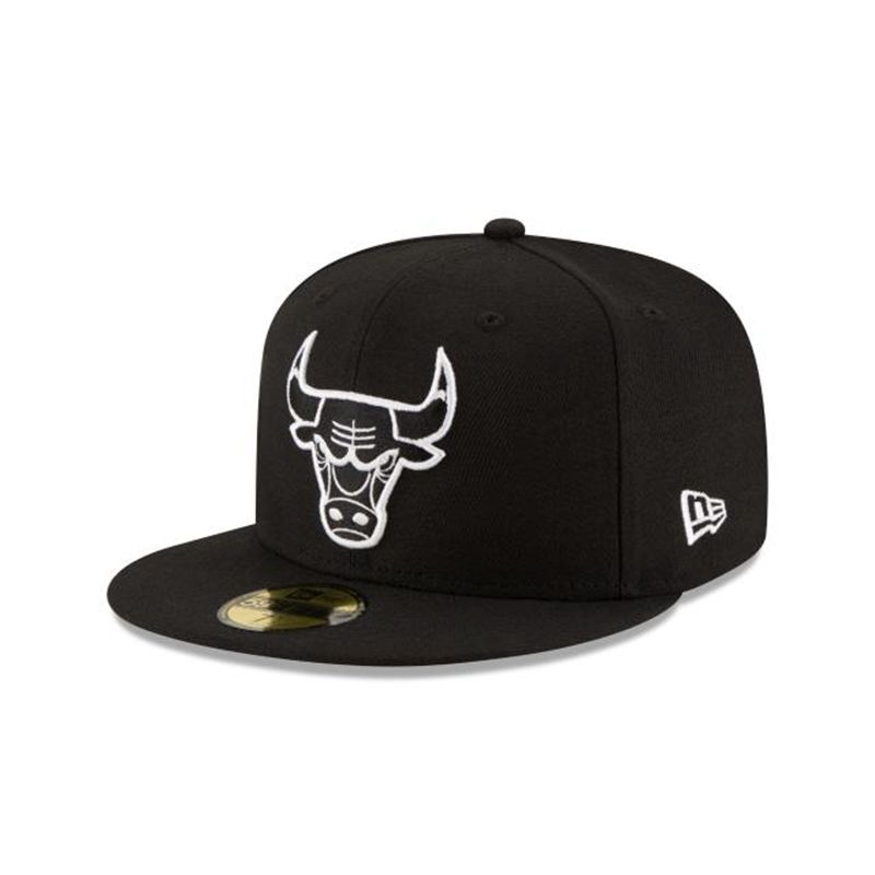 NBA Chicago Bulls 59Fifty Fitted (OOW6951) - Black New Era Caps